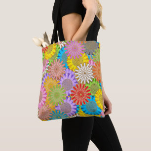 Helle Farbige Unruhige Chaotische Hippie-Blumen-Mu