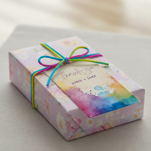 Helle Farbspritzen danke Ihnen für Geschenkanhänger