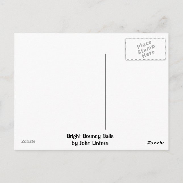 Helle federnd Bälle Postkarte (Rückseite)