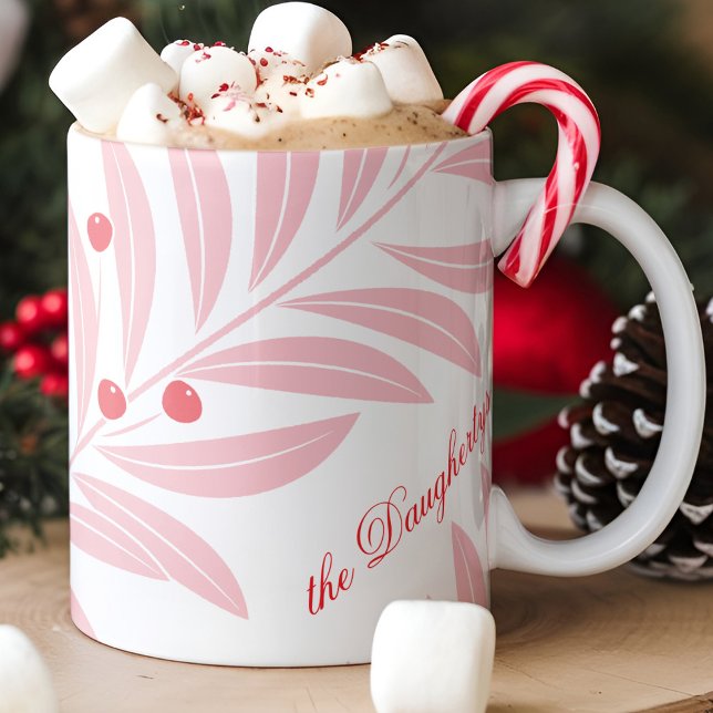 Helle Feiertagsfoliage Tasse (personalized holiday themed mug)