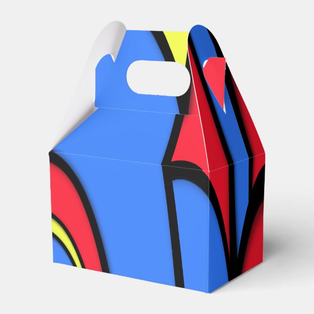 Helle festliche Farbe Geschenkschachtel (Rückseite)