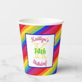 Helle Fiesta Streifen | Geburtstagspartei Pappbecher