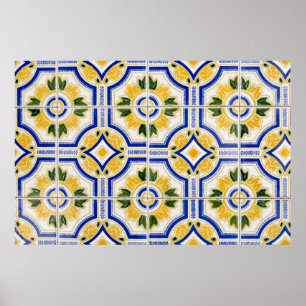 Helle Fliesenmuster, Portugal Poster