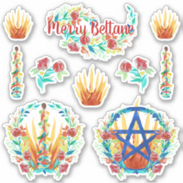Helle Flora Beltane Feuer & Maypole Heide Kinder Aufkleber