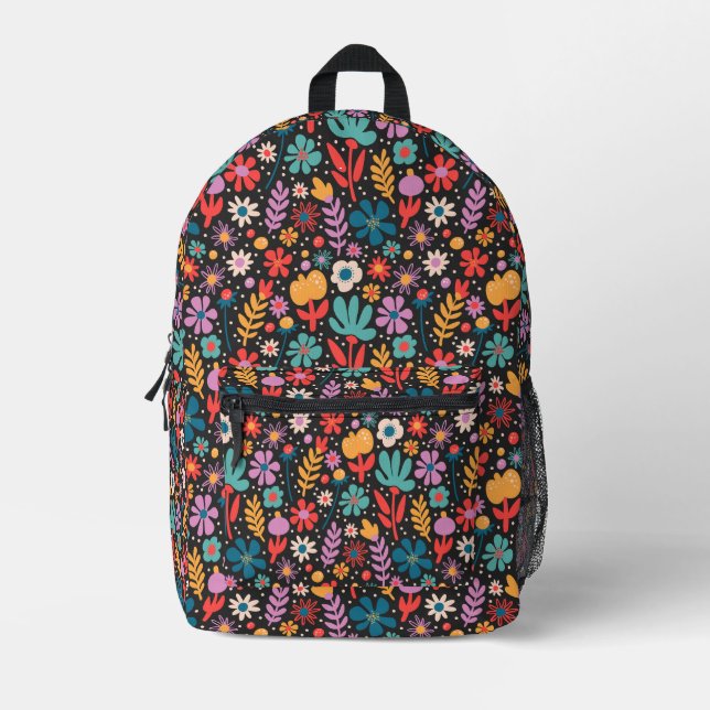 Helle Floral Back Pack Bedruckter Rucksack (Vorderseite)