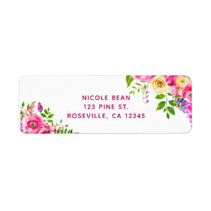 Helle floral Bold rosa Frühling Botanische Hochzei