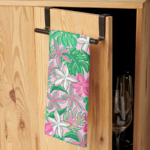 Helle florale Küste Geschirrtuch
