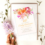 Helle florale Romantische 60. Geburtstagsparty Einladung<br><div class="desc">Helle florale Romantik 60. Geburtstagsparty Einladung Schöne elegante hell Blumenladen 60. Geburtstag Einladung. In unserem Zazzle-Shop finden Sie passende Favoriten und Party-Dekorationen. Wenn Sie einen bestimmten Artikel suchen,  kontaktieren Sie uns bitte.</div>