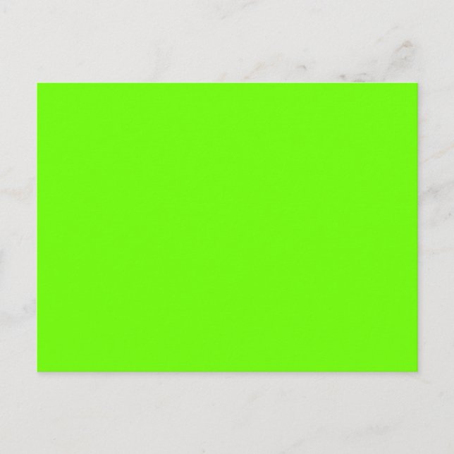 Helle Fluorescent Neon Green Postkarte (Vorderseite)