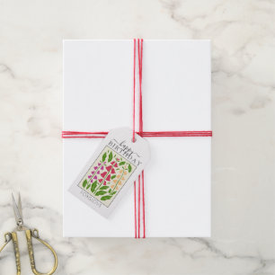 Helle Foxglove Blume GLÜCKLICH GEBURTSTAG Geschenkanhänger