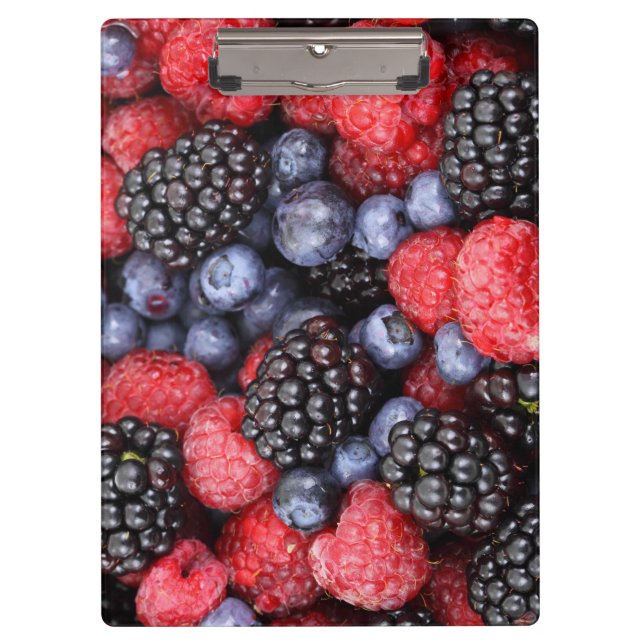 Helle Fresh Berries Vegan Friendly Klemmbrett (Vorderseite)