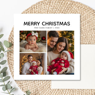 Helle frohe Weihnachts-Familiengrüßkarte Feiertagskarte