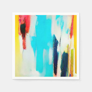 Helle, fröhliche und moderne Kunst Abstrakt Serviette