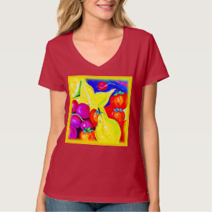 Helle Früchte und Sternenhimmel. Jetzt kaufen T-Shirt