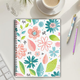 Helle Frühlingsblumen Notizbuch