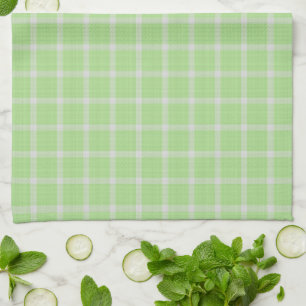 Helle Frühlingsgrün Gingham Karo Geschirrtuch
