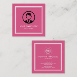 Helle Fuchsia Calling Card mit weißem Typogr Telefonnummerkarte