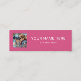 Helle Fuchsia Mini Calling Card mit weißem Script Telefonnummerkarte