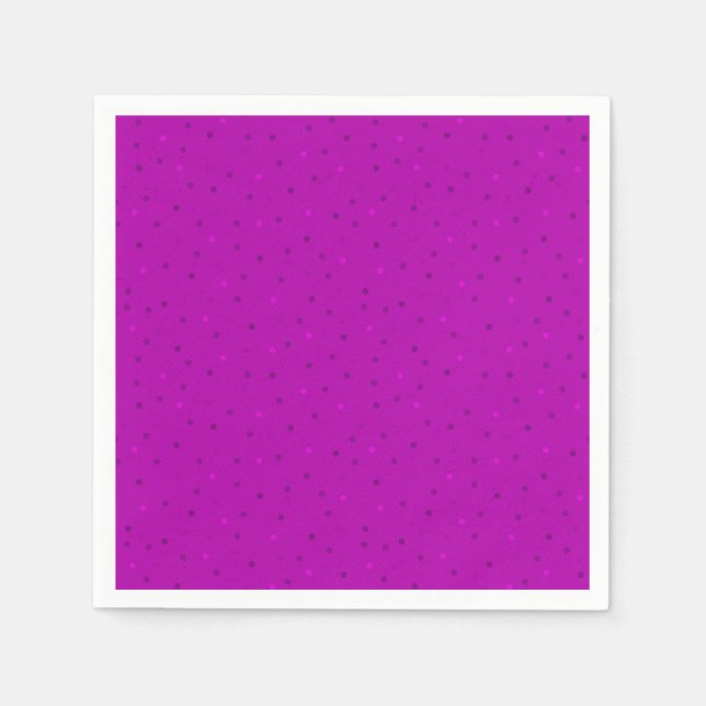Helle Fuchsia mit kleinen Polka-Punkten. Serviette (Vorderseite)