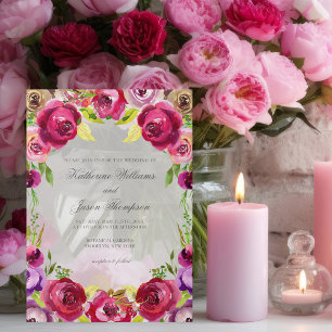 Helle Fuchsia Pink Floral Romantische Hochzeit
