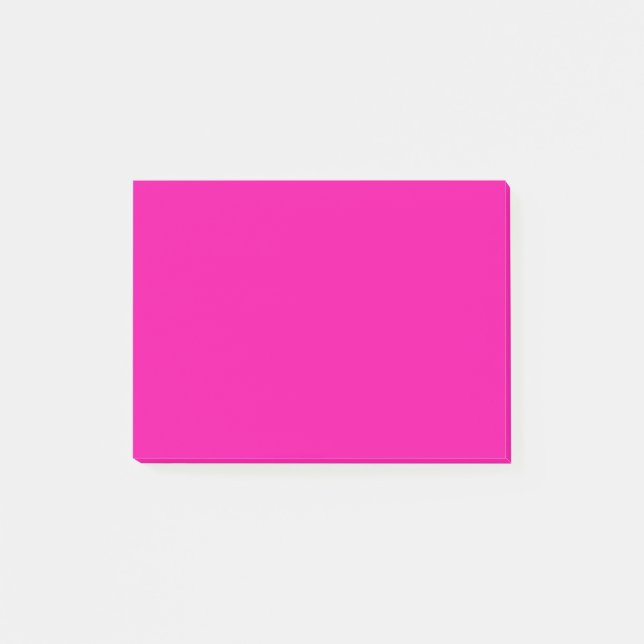 Helle Fuchsia Top Vollfarbe Post-it Klebezettel (Vorderseite)