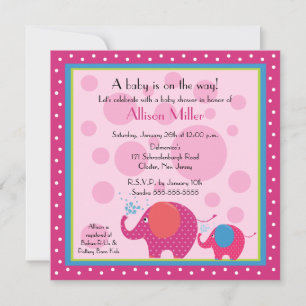 Helle & Fun Elephant Babydusche Einladung