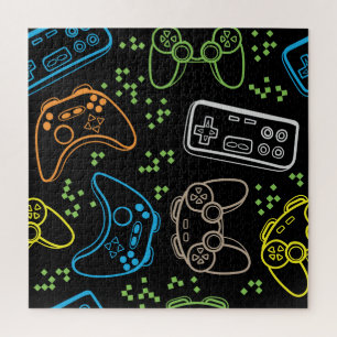 Helle Gaming-Joysticks: cooles Muster. Puzzle