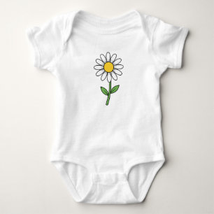 Helle Gänseblümchen-Blumen-Whimsical-Kunst Baby Strampler