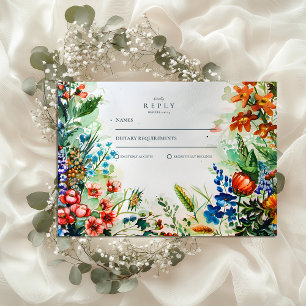 Helle Gartelhochzeit im botanischen Garten RSVP Karte