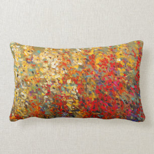 Helle Gartenmauer Frühlingsfest Wildblumen Lendenkissen