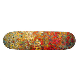 Helle Gartenmauer Frühlingsfest Wildblumen Skateboard