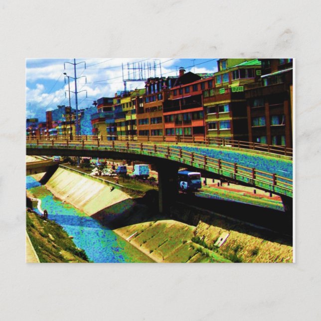 Helle Gebäude in Bogota Postkarte (Vorderseite)