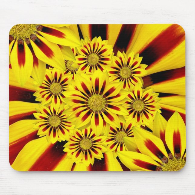 Helle gelbe Blumen Mousepad (Vorne)