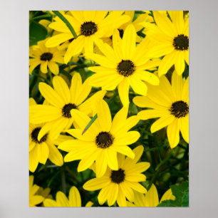 Helle gelbe Blumen Poster