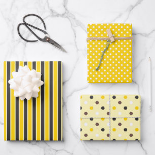 Helle gelbe Geschenkpapierbögen Geschenkpapier Set