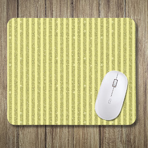 Helle gelbe Glitter Style Vertikalstreifen Mousepad