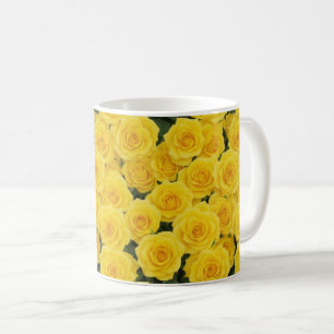 Helle gelbe Rosen Kaffeetasse