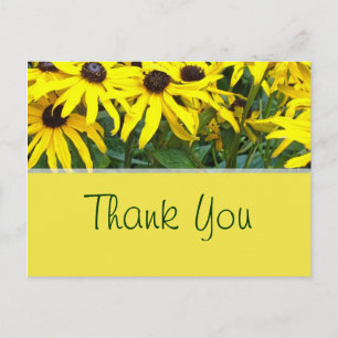 helle gelbe sommer-gänseblümchen-blumen danke postkarte