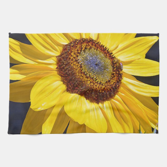 Helle gelbe Sonnenblume Handtuch (Horizontal)