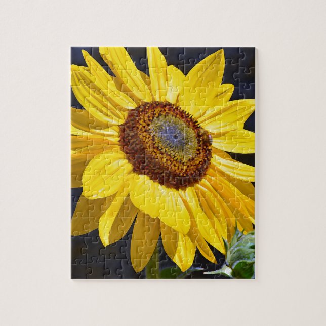 Helle gelbe Sonnenblume Puzzle (Vertikal)