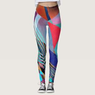 Helle Geometrie: farbiger Abstrakter Hintergrund Leggings