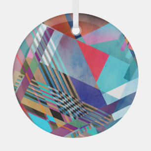 Helle Geometrie: farbiger Abstrakter Hintergrund Ornament Aus Glas