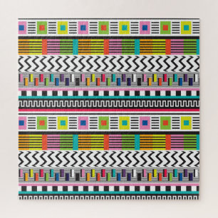 Helle geometrische Linien: Abstrakt nahtlos. Puzzle