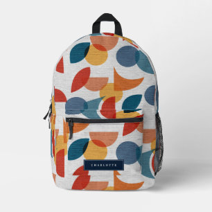 Helle geometrische Retro Abstraktes Mitteljahrhund Bedruckter Rucksack