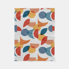 Helle geometrische Retro Abstraktes Mitteljahrhund Fleecedecke