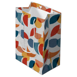 Helle geometrische Retro Abstraktes Mitteljahrhund Mittlere Geschenktüte