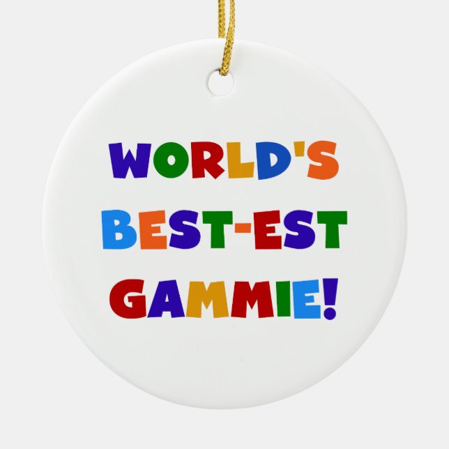 Helle Geschenke des Gut-est Gammie der Welt Farb Keramik Ornament (Vorne)