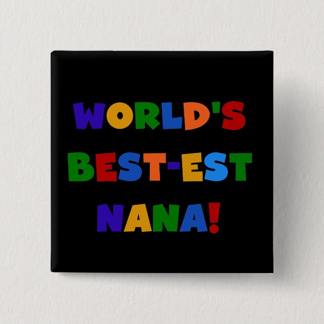 Helle Geschenke des Gut-est Nana der Welt Farb Button (Vorderseite)
