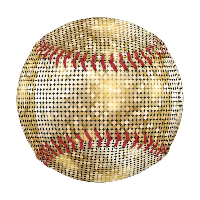 Helle, glänzende Pailletten-Glitzer Disco-Ball Baseball (Rückseite)