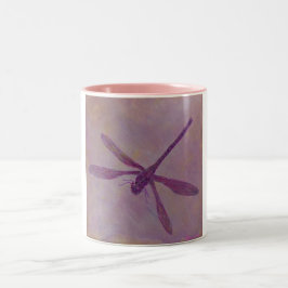 Helle Glitzer-Libelle Zweifarbige Tasse